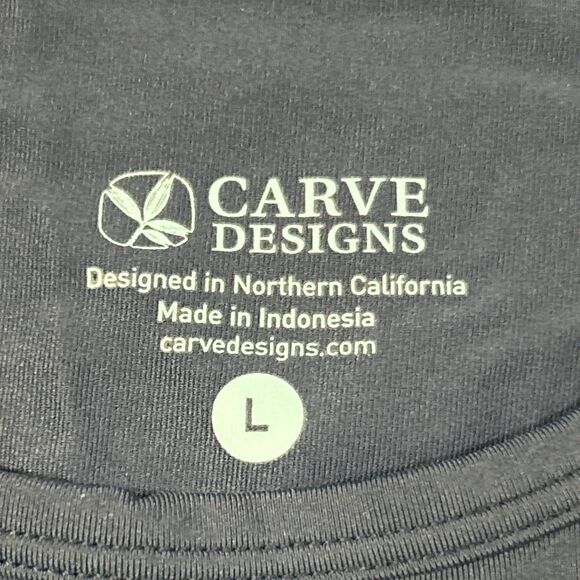 Carve Designs Beach Rashguard Womens Large Swim Shirt Navy Blue UPF 50 New - Picture 2 of 8